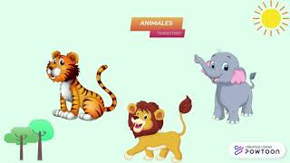 ANIMALES TERRESTRES ACUÁTICOS Y AÉREOS  PREESCOLAR  31082020 [upl. by Acinoryt]