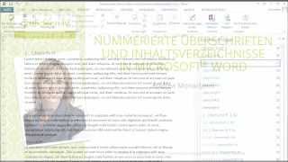 Nummerierte Überschriften und Inhaltsverzeichnisse in Microsoft Word [upl. by Holofernes251]