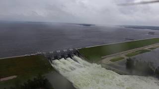 2017 Hurricane Harvey Lake Conroe TX Dam Release [upl. by Attikin]