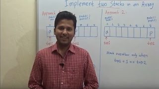 Implement two stacks in one array Algorithm [upl. by Iverson]