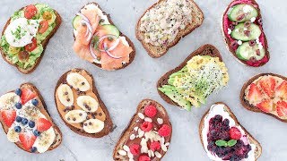 10 Easy and Healthy Breakfast Recipes Toast 10 Ways [upl. by Alletniuq199]