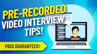 PRERECORDED VIDEO INTERVIEW TIPS Questions amp BRILLIANT ANSWERS [upl. by Asi209]