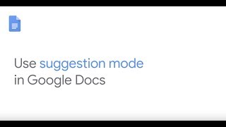 Use suggestion mode in Google Docs [upl. by Letnom]