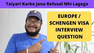 SchengenEurope Visa Interview Questions [upl. by Toomay]