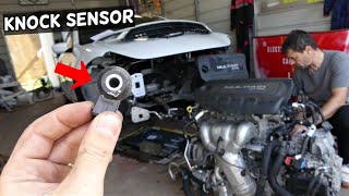 KNOCK SENSOR REMOVAL REPLACEMENT LOCATION DODGE DART [upl. by Iclehc429]