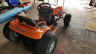 2000 Husqvarna YTH 150 racing riding lawnmower build Part 3 [upl. by Elokyn]