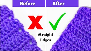 Crochet Straight Edges Double Crochet Quick Crochet hacks tips amp tricks [upl. by Troxell]