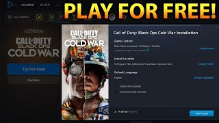 How To Download amp Play Black Ops Cold War For Free On PC  Cold War Season 4 Free Access Week [upl. by Petronilla]