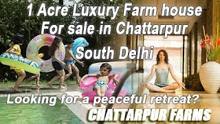 1 Acre farmhouse For sale in Chhatarpur South Delhi  FARMHOUSE Tour  Luxurious farm house in Delhi [upl. by Geraldina]