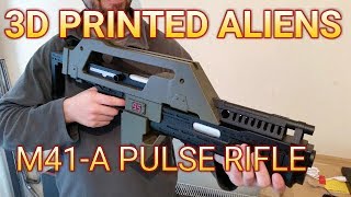 3D Printed Aliens M41A Pulse Rifle Timelapse Myminifactory STL File  Replica Prop Gun [upl. by Ferguson]