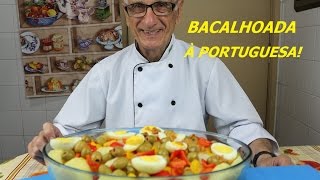 BACALHAU RECEITA DE BACALHAU – BACALHOADA À PORTUGUESA [upl. by Acnaib981]