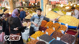 Tehran The Grand Bazaar amp Bustling Street Food [upl. by Eelyek]