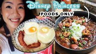 I Only Ate Disney Princess Foods For 24 Hours [upl. by Yraht]