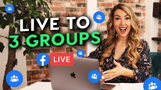 How To Go Live In Multiple Groups On Facebook [upl. by Eilagam]