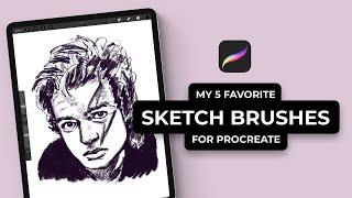 My 5 Favorite Sketch Brushes For Procreate Shorts [upl. by Eiznik]