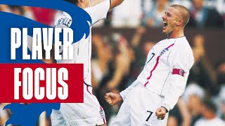 David Beckham’s WorldClass Performance v Greece  Player Focus  England [upl. by Sato469]