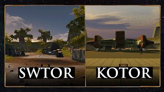 SWTOR vs KOTOR  Dantooine Jedi Enclave COMPARISON [upl. by Harwell]