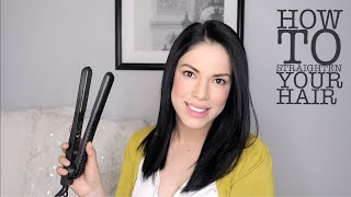 HOW TO STRAIGHTEN YOUR HAIR beginner friendly [upl. by Ikkela]