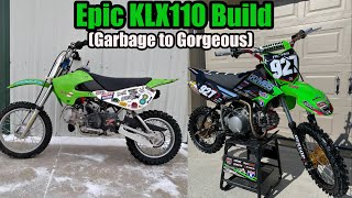 Epic KLX110 Build Garbage to Gorgeous [upl. by Wera351]