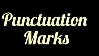 Punctuation marks [upl. by Huesman]