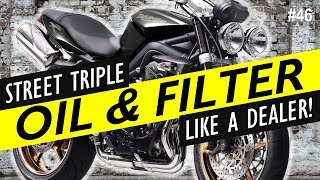 Triumph Street Triple 675 Oil Change [upl. by Wheelwright]