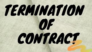 TERMINATION OF CONTRACTLaw of contract Lesson 7 [upl. by Whitelaw]