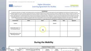 Erasmus  Learning agreement tutorial [upl. by Ranger809]