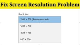 How To Fix Screen Resolution Problem Windows 10  Bad Screen Resolution Windows 10 [upl. by Bevvy]