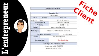 Automatiser vos fiches clientsProspects sur Excel [upl. by Ynot]