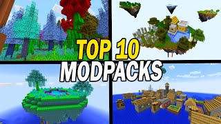 Top 10 Best Minecraft Modpacks 2021 [upl. by Arleen]