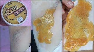 HOW TO Wax ArmPit Hair Removal Honey Cold Wax by Esme Organics [upl. by Ahsielat]