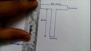 center of gravity of T section in hindiGTUMOS [upl. by Chan]