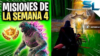 Como COMPLETAR TODAS las MISIONES DE LA SEMANA 4 CAPITULO 6 TEMPORADA 1 FORTNITE [upl. by Etnahsa]