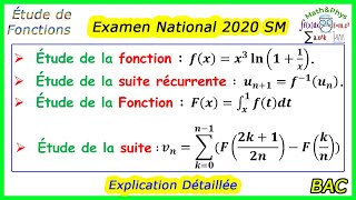 Étude de Fonction  Sommes de Riemann  Suites  Examen National 2020  2 Bac SM  Exercice 4 [upl. by Montagna]