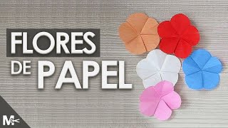 ► Como hacer FLORES PEQUEÑAS DE PAPEL en 5 MINUTOS 🌺 [upl. by Benzel373]