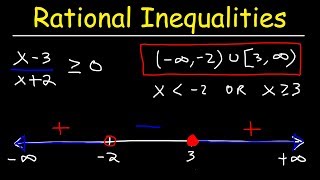 Rational Inequalities [upl. by Corrianne216]