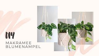 Makramee Blumenampel  Schritt für Schritt Anleitung I DIY [upl. by Yroc]