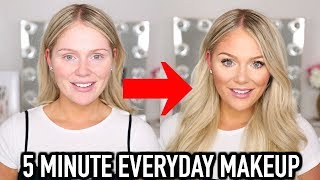 5 MINUTE EVERYDAY MAKEUP TRANSFORMATION  GET READY WITH ME [upl. by Yra569]