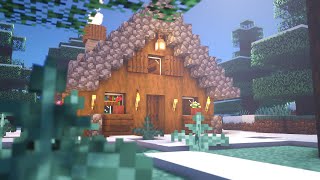 Minecraft How To Build a Small Spruce Cabin  Tutorial [upl. by Mia293]