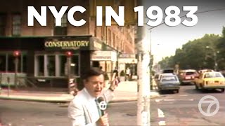 NYC in 1983 Reporters hilarious tour of Manhattans streets [upl. by Ttenyl557]