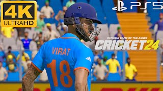 Cricket 24 PS5 Gameplay  India Vs Australia Dynamic Broadcast Camera 4K60 HDR [upl. by Namus960]