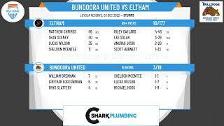 Bundoora United v Eltham Day 1 [upl. by Yenttirb]