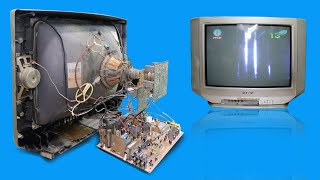 Restoration old TV and Repair old SONY Television Success [upl. by Charry]