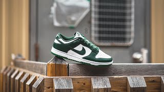 Nike Dunk Low quotSpartan Greenquot Varsity Green Review amp OnFeet [upl. by Berard]