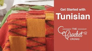 Tunisian Crochet Get Started  The Crochet Crowd [upl. by Ynehteb]