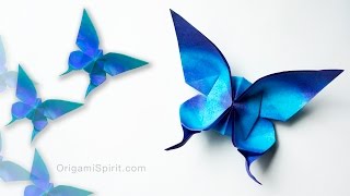 How to Fold an Origami Butterfly  Mariposa UPDATED VERSION Actualizada [upl. by Ueik]