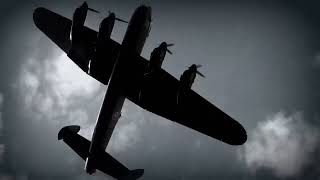 Low WW2 Lancaster Bomber Appears Over The Trees at Quiet Surrey Village [upl. by Tail]