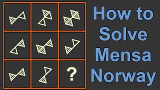 Solving The Mensa Norway IQ Test Puzzles 145 IQ Answers [upl. by Herminia]