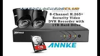 Overclockersclub review of the new ANNKE 8Channel 1TB DVR system [upl. by Elyrad926]