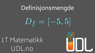 41  Funksjonsbegrepet 2  Definisjonsmengde 1T [upl. by Ronyam391]